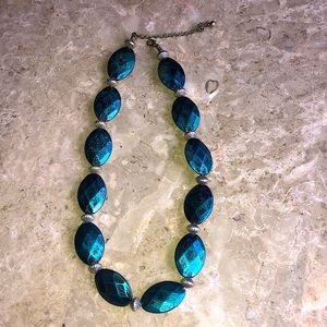 Mesmerizing blue black necklace